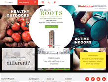 Tablet Screenshot of mahindralifespaces.com